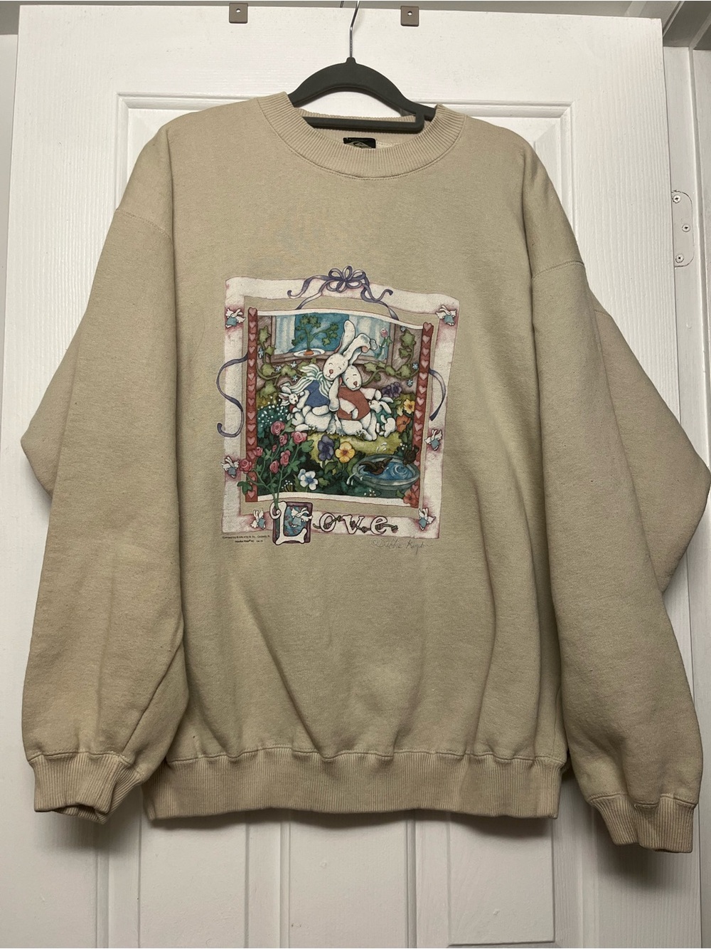 Quiksilver Cream Graphic Crewneck Sweatshirt